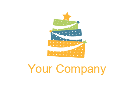 gift icon in cake logo