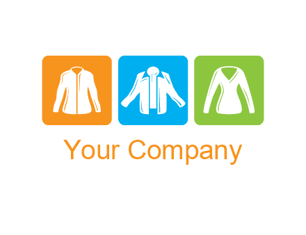 Fashion logo with clothing icons