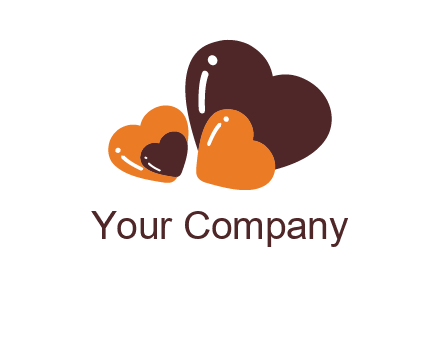 Wedding hearts logo
