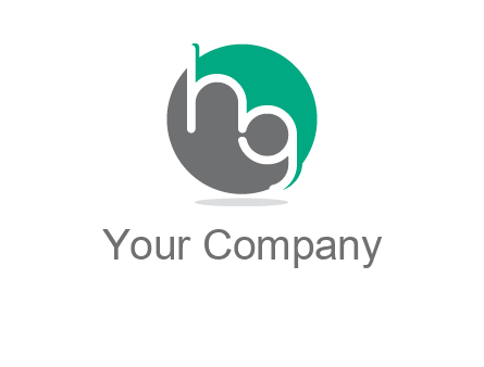Letters h and g in a circle logo
