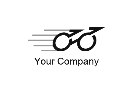 fast abstract bicycle logo
