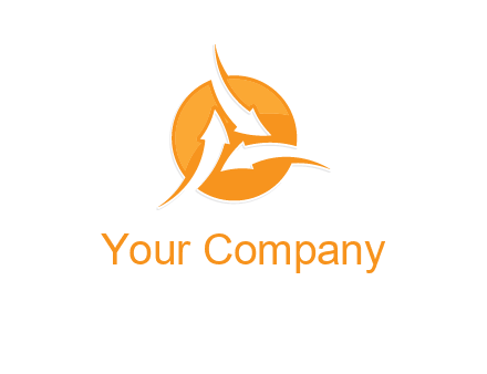 arrows inside circle logo