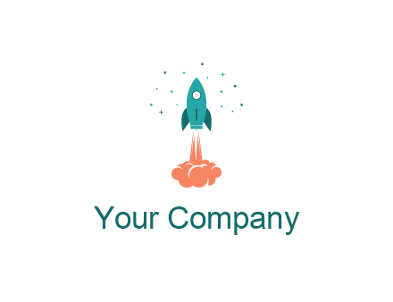 spacecraft taking off logo