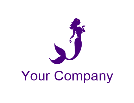 glamorous mermaid for a beauty logo