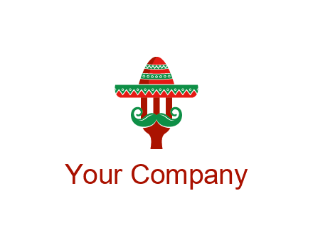 Mexican restaurant logo displaying a fork wearing a sombrero