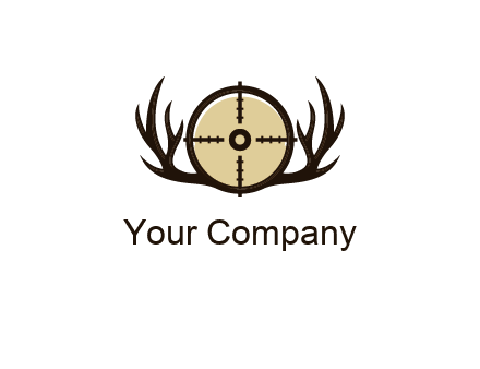 deer rack with bullseye or target symbol