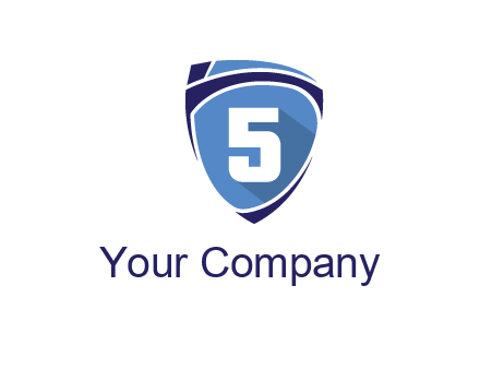 number 5 on shield logo