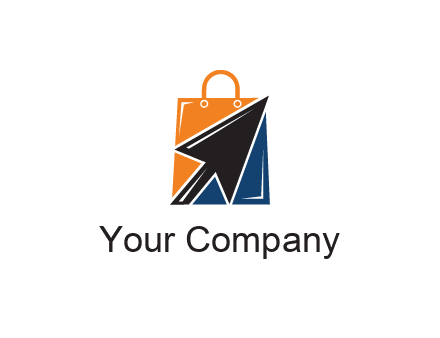 arrow in shopping bag