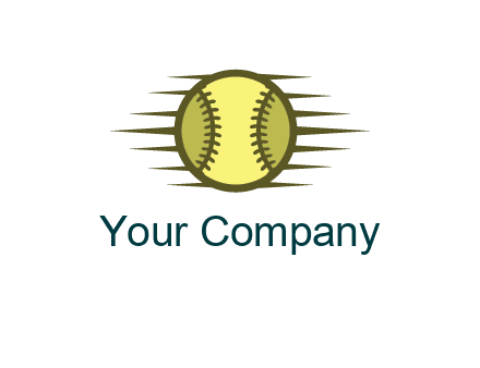 baseball with speedy lines