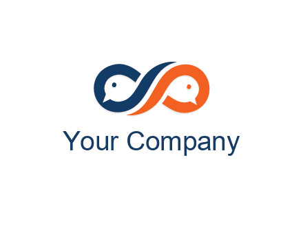negative spacing bird face in loop