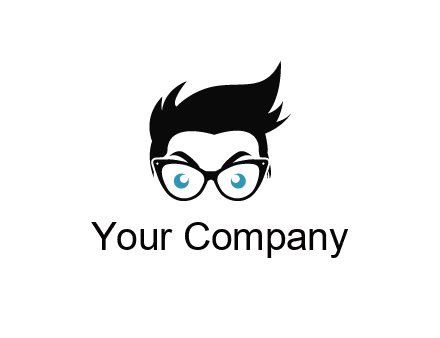 man wearing glasses and hair