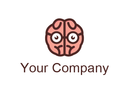 brain forming face with spectacles