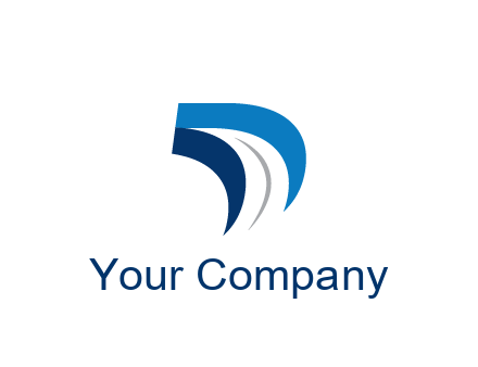 abstract letter D logistics logo