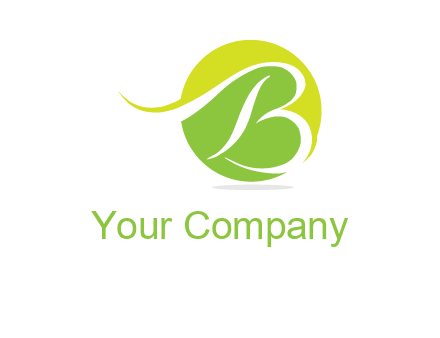 negative spacing letter B in circle