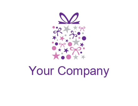ribbons and stars gift box logo