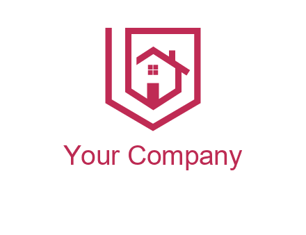 home inside shield or tag logo