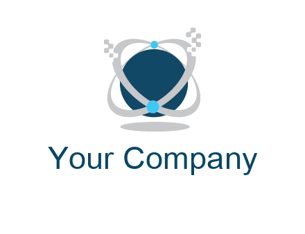 technology logo showing rings around a circle