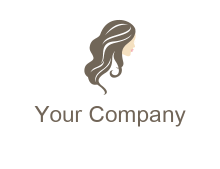 girl with wavy hair logo