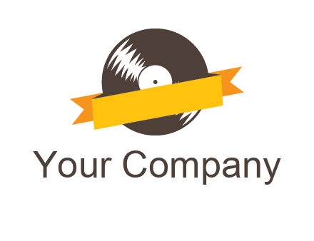 ribbon over vinyl logo