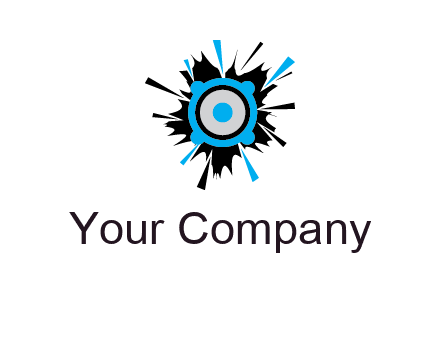 speaker inside the splash logo