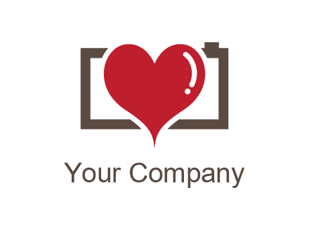 camera with heart logo