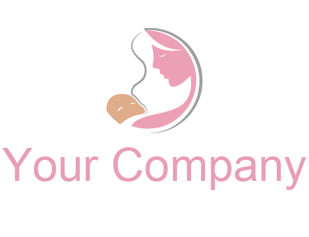 baby and mother childcare logo