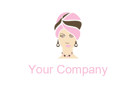 woman wearing a turban and jewelry vector